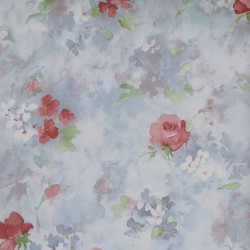 Papel de parede, floral, rosa com fundo azul